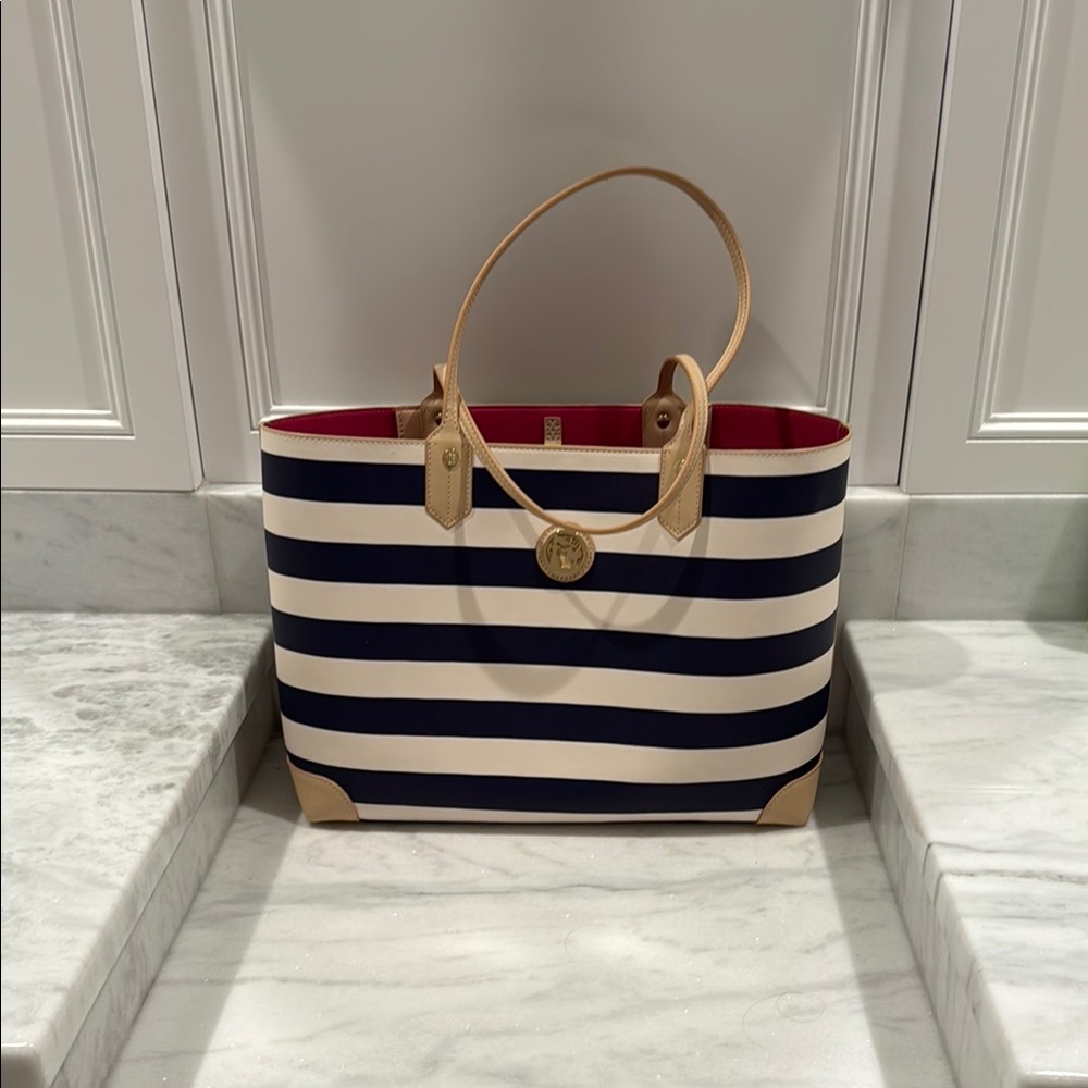 Spartina 449 Blue and White Tote Bag Nautical Style